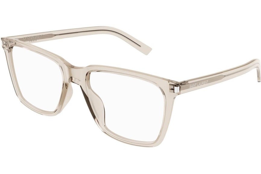 Brýle Saint Laurent SL717SLIM 004 Squared Béžové