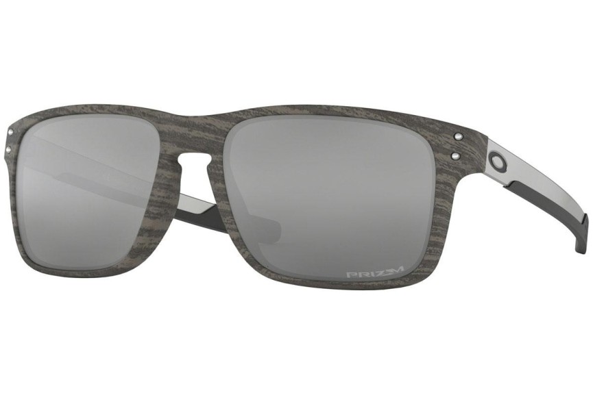 Sluneční brýle Oakley Holbrook Mix Woodgrain Collection OO9384-04 PRIZM Obdélníkové Hnědé