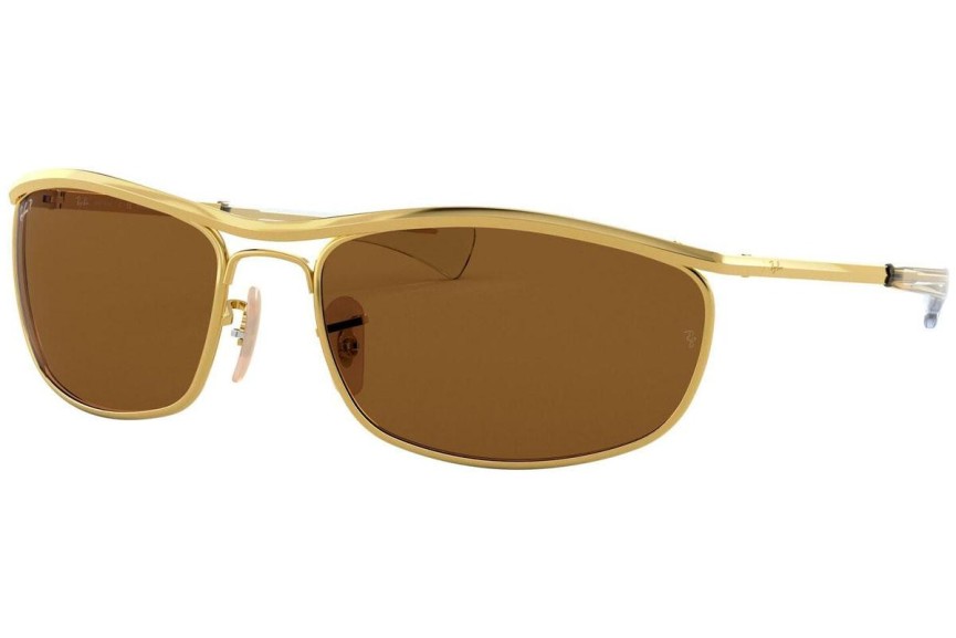 Sluneční brýle Ray-Ban Olympian I Deluxe RB3119M 001/57 Polarized Obdélníkové Zlaté