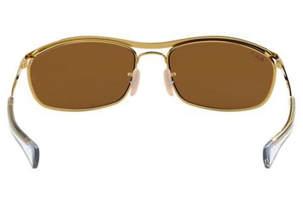 Sluneční brýle Ray-Ban Olympian I Deluxe RB3119M 001/57 Polarized Obdélníkové Zlaté