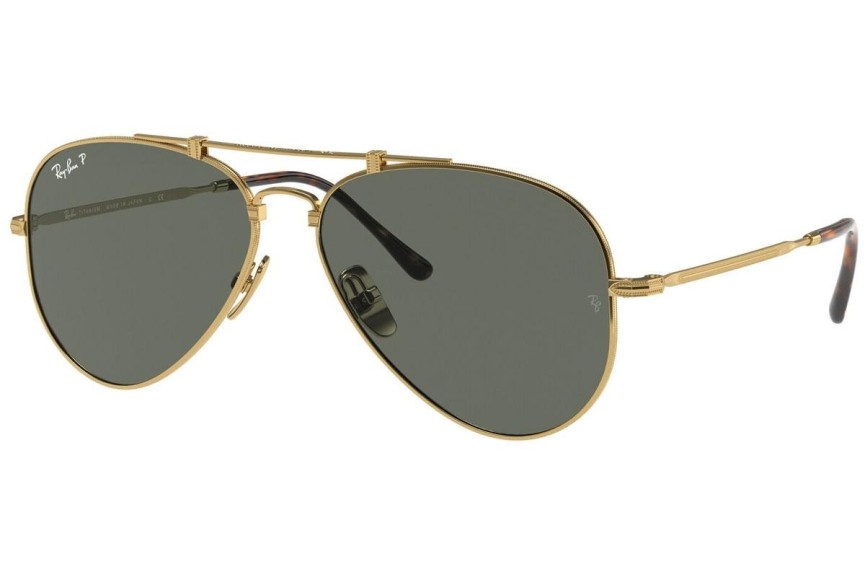 Sluneční brýle Ray-Ban Titanium Titanium Collection RB8125M 9143 Polarized Pilot Zlaté