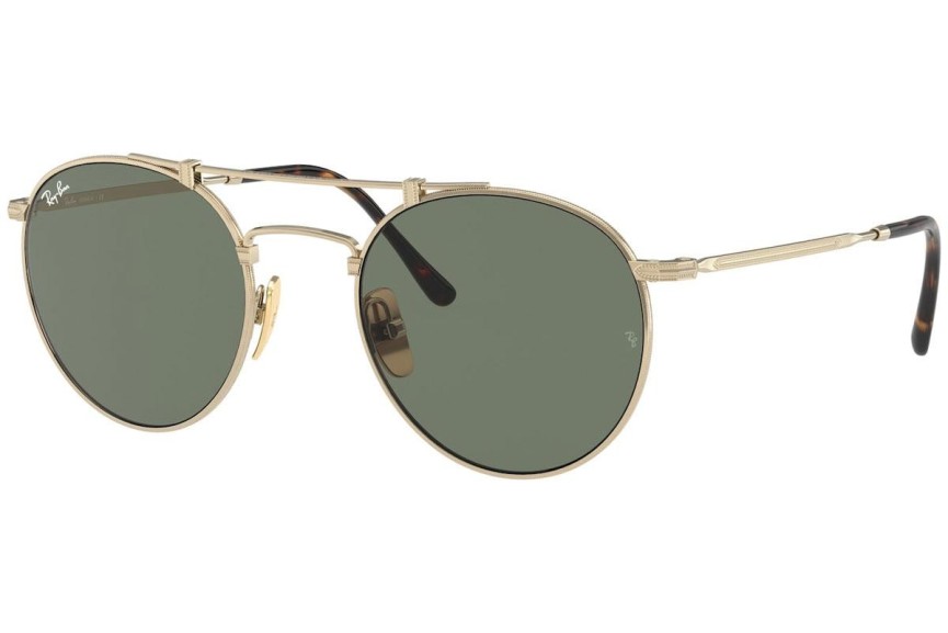 Sluneční brýle Ray-Ban Titanium Titanium Collection RB8147 913658 Okrouhlé Zlaté