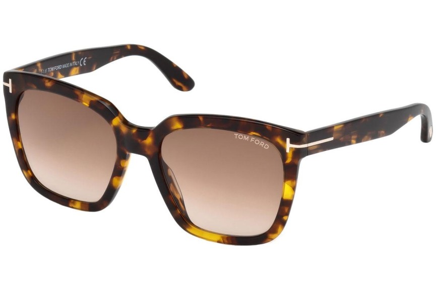 Sluneční brýle Tom Ford Amarra FT0502 52F Squared Havana