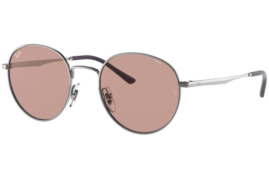 Sluneční brýle Ray-Ban RB3681 9227Q4 Okrouhlé Stříbrné