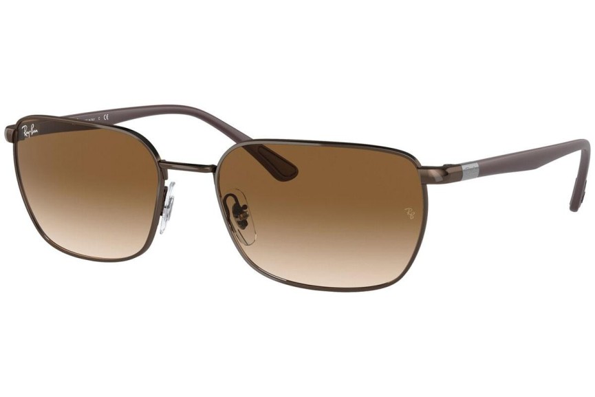 Sluneční brýle Ray-Ban RB3684 014/51 Obdélníkové Hnědé