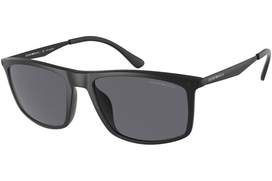 Sluneční brýle Emporio Armani EA4171U 500181 Polarized Obdélníkové Černé