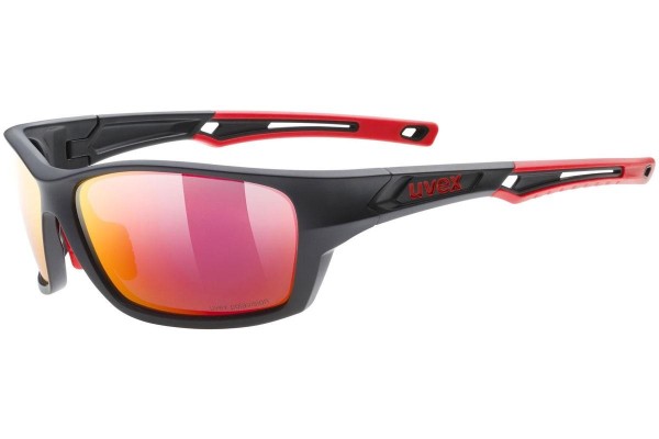 uvex sportstyle 232 P Black Mat / Red S3 Polarized - ONE SIZE (62)