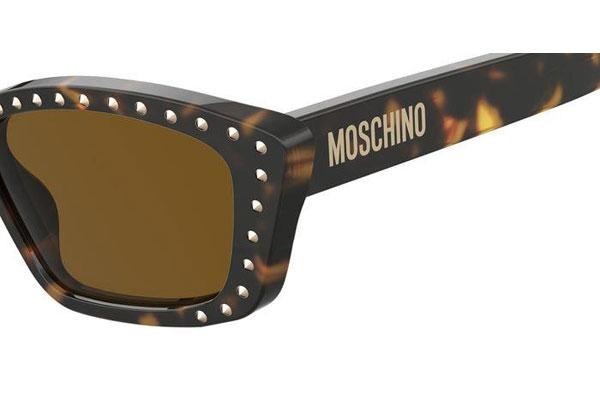 Sluneční brýle Moschino MOS091/S 086/70 Cat Eye Havana