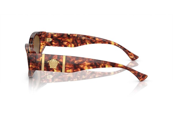 Sluneční brýle Versace VE4454 543783 Polarized Cat Eye Havana