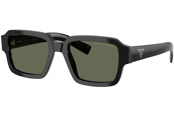 Sluneční brýle Prada PR02ZS 1AB03R Polarized Obdélníkové Černé