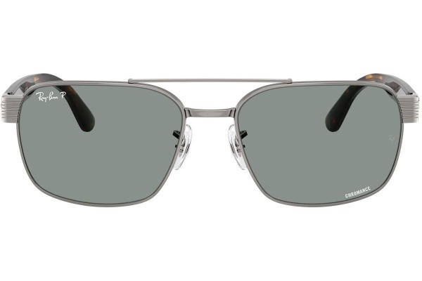 Sluneční brýle Ray-Ban RB3751CH 004/3R Polarized Squared Stříbrné