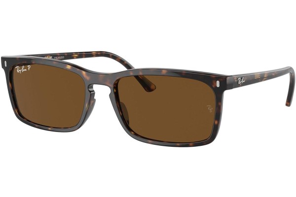 Sluneční brýle Ray-Ban RB4435 902/57 Polarized Obdélníkové Havana