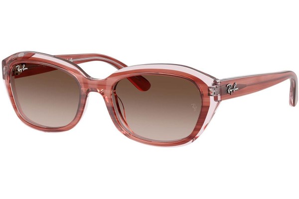 Sluneční brýle Ray-Ban Junior RJ9081S 717313 Obdélníkové Hnědé