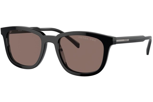 Sluneční brýle Prada PRA21S 16K30H Polarized Obdélníkové Černé