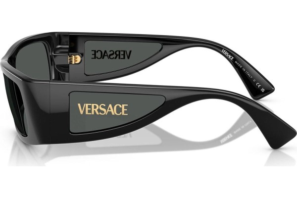 Sluneční brýle Versace VE4482 GB1/87 Obdélníkové Černé