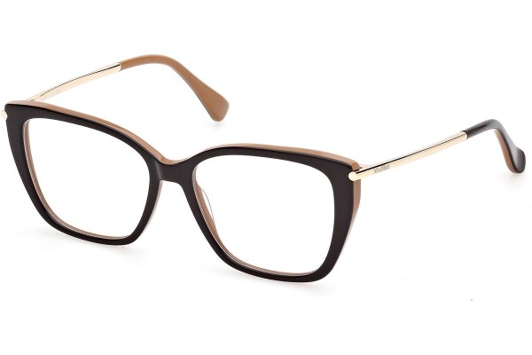 Brýle Max Mara MM5007 050 Squared Hnědé