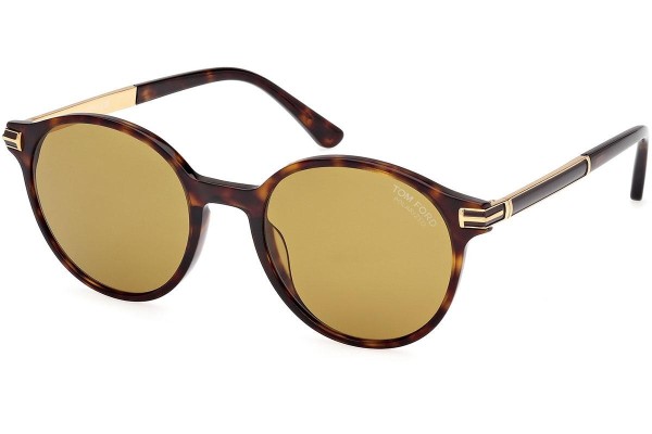 Sluneční brýle Tom Ford Araki FT1184 52H Polarized Okrouhlé Havana