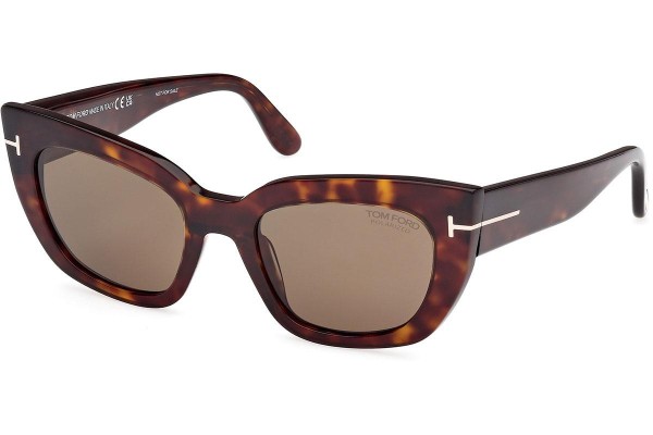 Sluneční brýle Tom Ford Athena FT1190 52H Polarized Cat Eye Havana