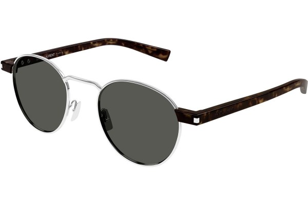 Sluneční brýle Saint Laurent SL707 001 Okrouhlé Stříbrné