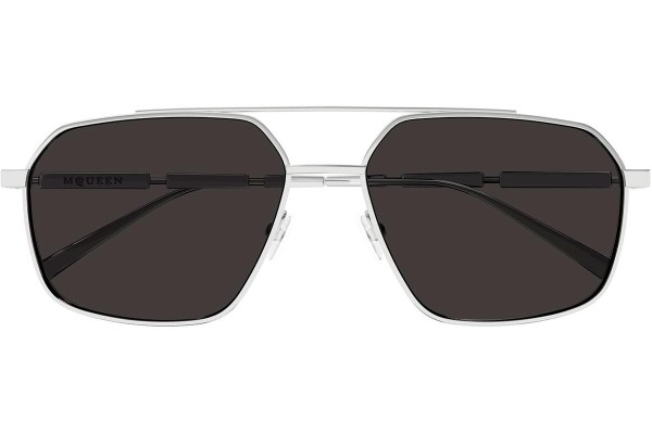 Sluneční brýle Alexander McQueen AM0477S 001 Pilot Stříbrné