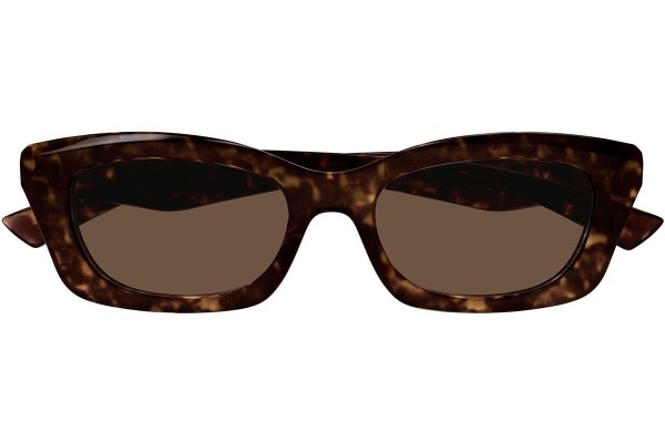 Sluneční brýle Alexander McQueen AM0474S 002 Obdélníkové Havana