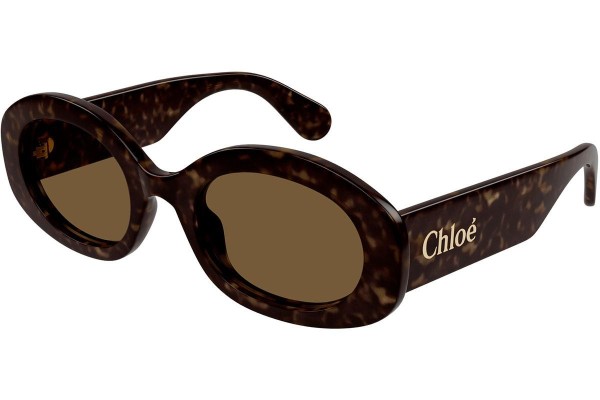 Sluneční brýle Chloe CH0258S 002 Oválné Havana