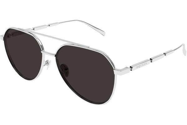 Sluneční brýle Alexander McQueen AM0478S 001 Pilot Stříbrné