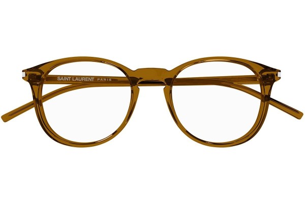 Brýle Saint Laurent SL106 020 Okrouhlé Hnědé