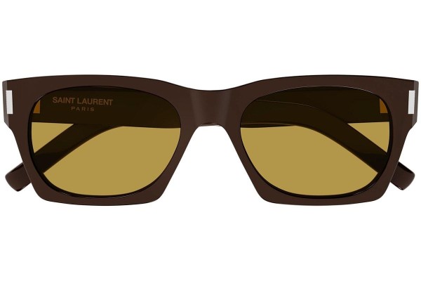 Sluneční brýle Saint Laurent SL402 021 Squared Hnědé