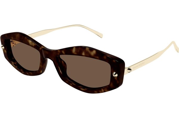 Sluneční brýle Alexander McQueen AM0482S 002 Obdélníkové Havana