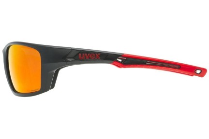 Sluneční brýle uvex sportstyle 232 P Black Mat / Red S3 Polarized Obdélníkové Černé