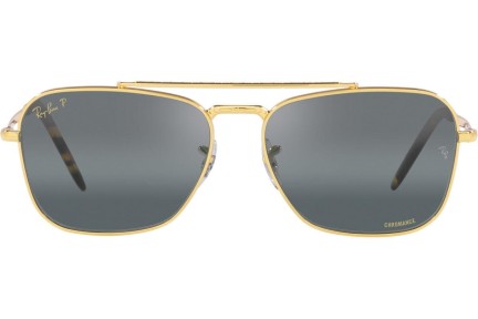 Sluneční brýle Ray-Ban New Caravan Chromance Collection RB3636 9196G6 Polarized Squared Zlaté