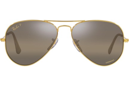 Sluneční brýle Ray-Ban Aviator Chromance Collection RB3025 9196G5 Polarized Pilot Zlaté