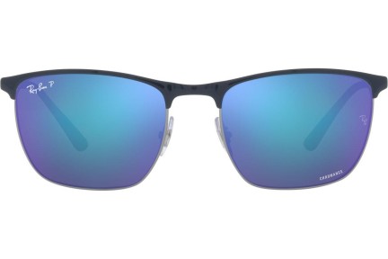 Sluneční brýle Ray-Ban Chromance Collection RB3686 92044L Polarized Squared Modré