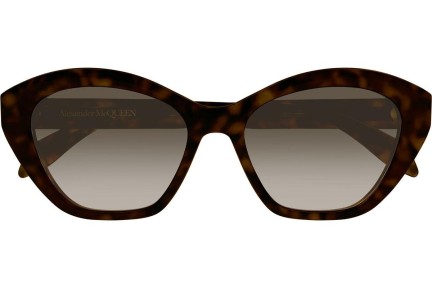 Sluneční brýle Alexander McQueen AM0355S 002 Cat Eye Havana