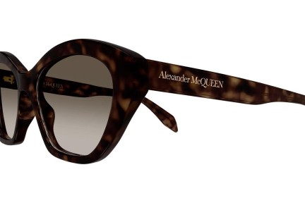 Sluneční brýle Alexander McQueen AM0355S 002 Cat Eye Havana