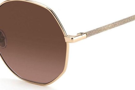 Sluneční brýle Jimmy Choo CORAL/G/SK 06J/HA Okrouhlé Zlaté