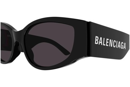 Sluneční brýle Balenciaga BB0258S 001 Obdélníkové Černé