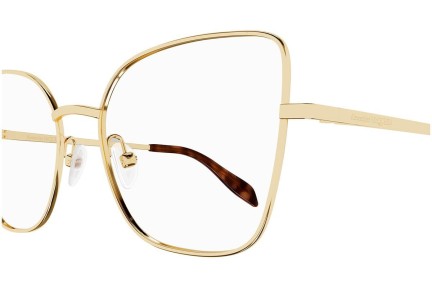 Brýle Alexander McQueen AM0416O 001 Cat Eye Zlaté