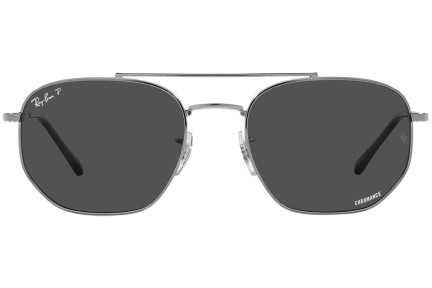 Sluneční brýle Ray-Ban RB3707 004/K8 Polarized Pilot Stříbrné