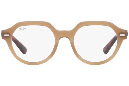 Brýle Ray-Ban Gina RX7214 8258 Squared Hnědé