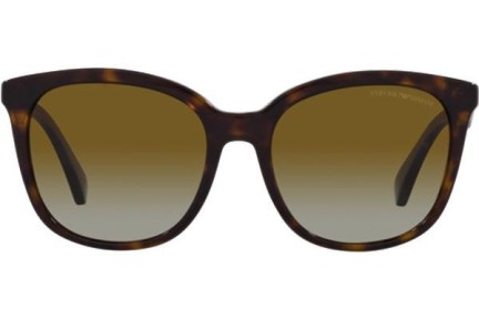 Sluneční brýle Emporio Armani EA4157 5234T5 Polarized Cat Eye Havana