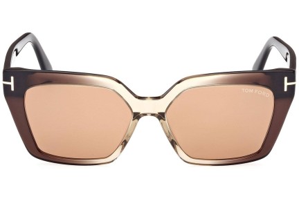 Sluneční brýle Tom Ford FT1030 47J Cat Eye Hnědé