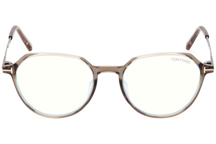 Brýle Tom Ford FT5875-B 045 Okrouhlé Hnědé