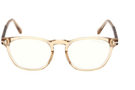 Brýle Tom Ford FT5890-B 047 Okrouhlé Hnědé