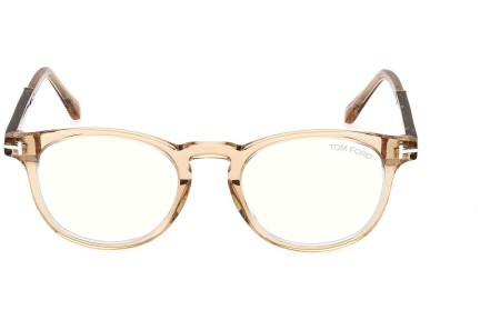 Brýle Tom Ford FT5891-B 047 Okrouhlé Hnědé