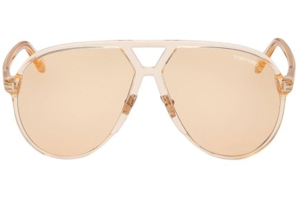 Sluneční brýle Tom Ford Bertrand FT1061 45E Pilot Hnědé