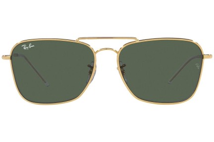 Sluneční brýle Ray-Ban Caravan Reverse RBR0102S 001/VR Obdélníkové Zlaté