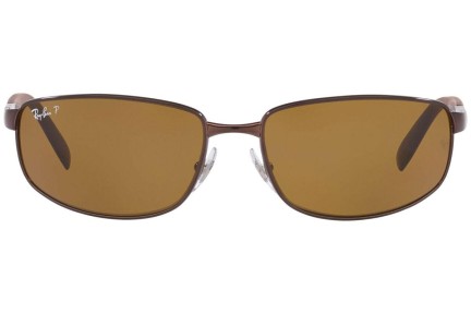 Sluneční brýle Ray-Ban RB3254 014/57 Polarized Obdélníkové Hnědé