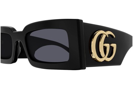 Sluneční brýle Gucci GG1425S 001 Obdélníkové Černé